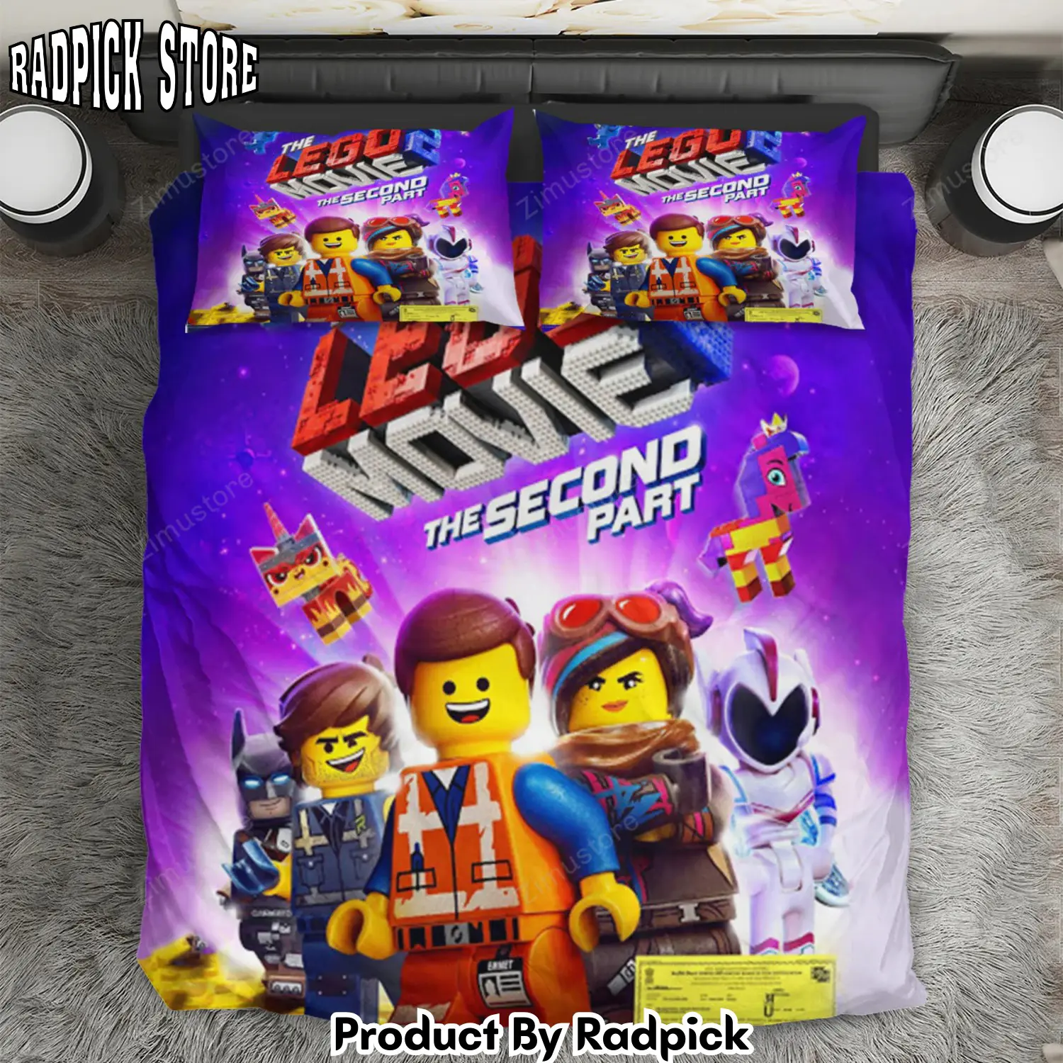 Radpick the lego movie poster 2 3pcs 3pcs bedding set duvet cover and pillow cases gift for fan rp3271108